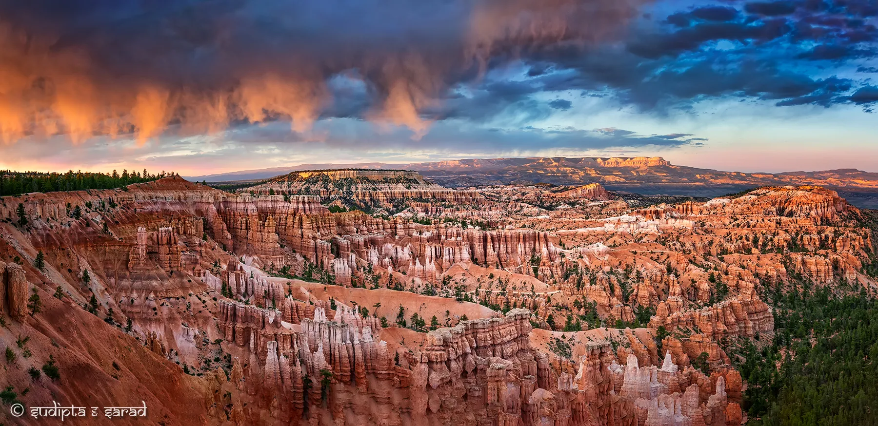 Sunset over Bryce Canyon